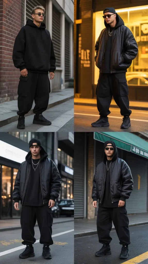 Classic All-Black Streetwear Outfit