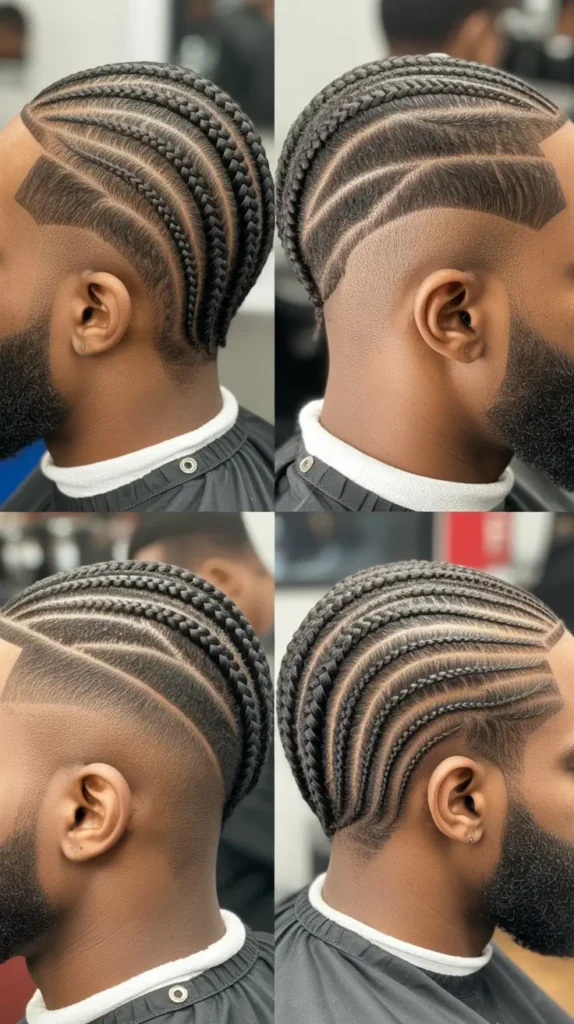 Cornrow Fade Ponytail