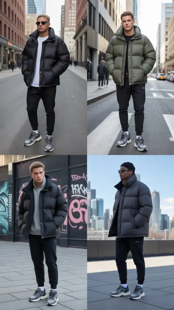 Puffer Jacket with Joggers