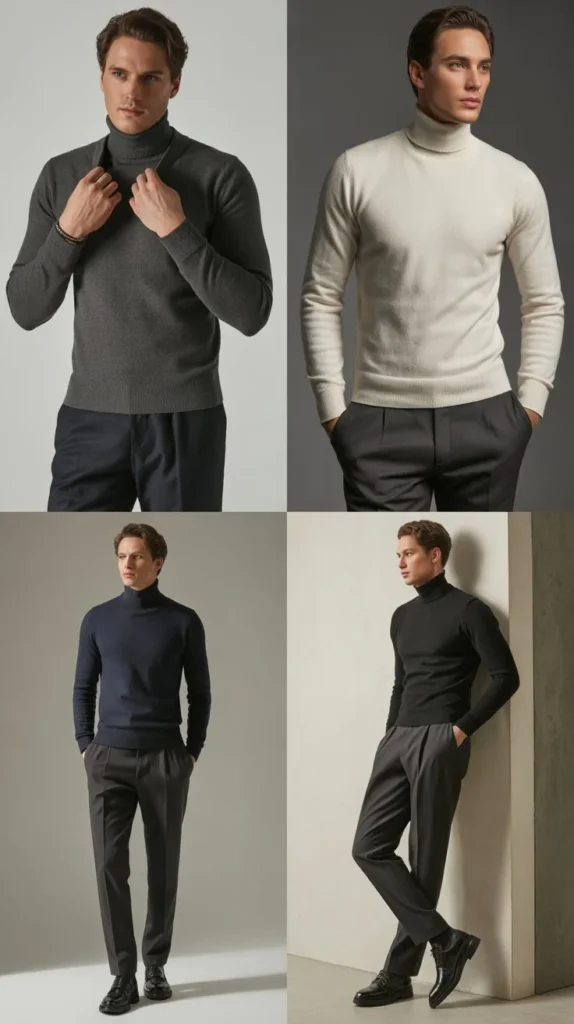 Turtleneck with Dark Pants