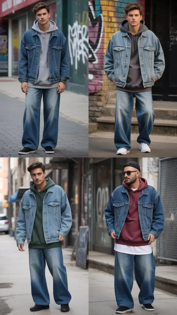 Denim Jacket With Hoodie Combo