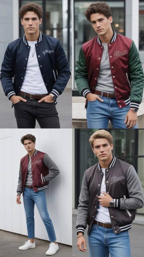 Varsity Jacket with Jeans
