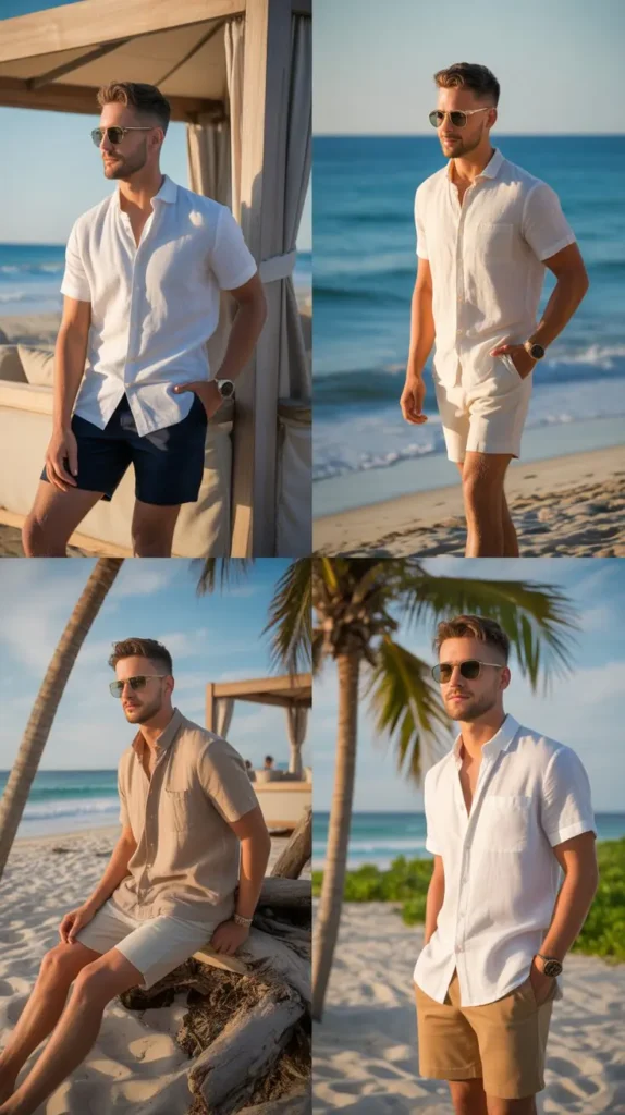 Linen Shirt with Shorts
