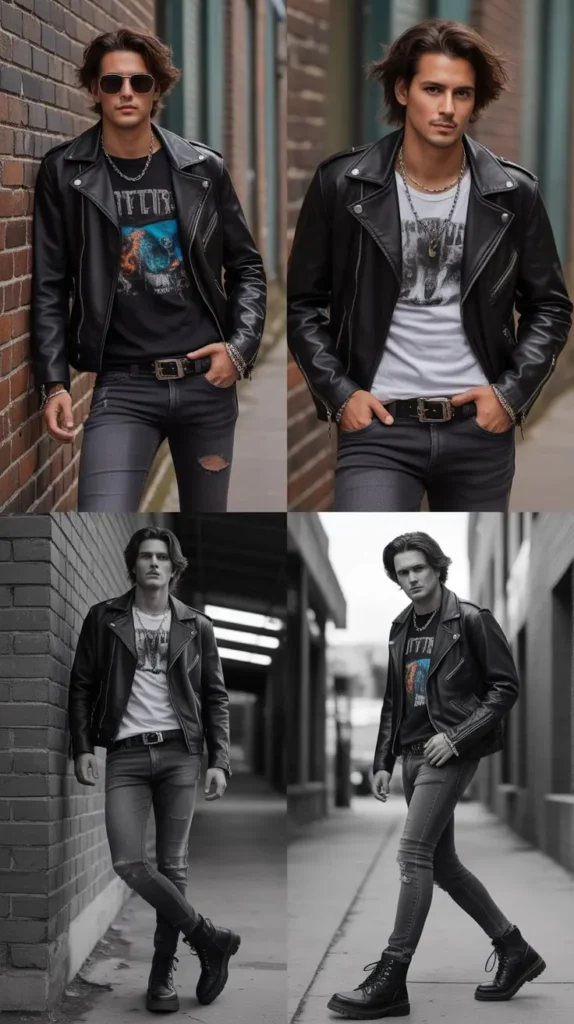 Leather Jacket Rockstar Outfit