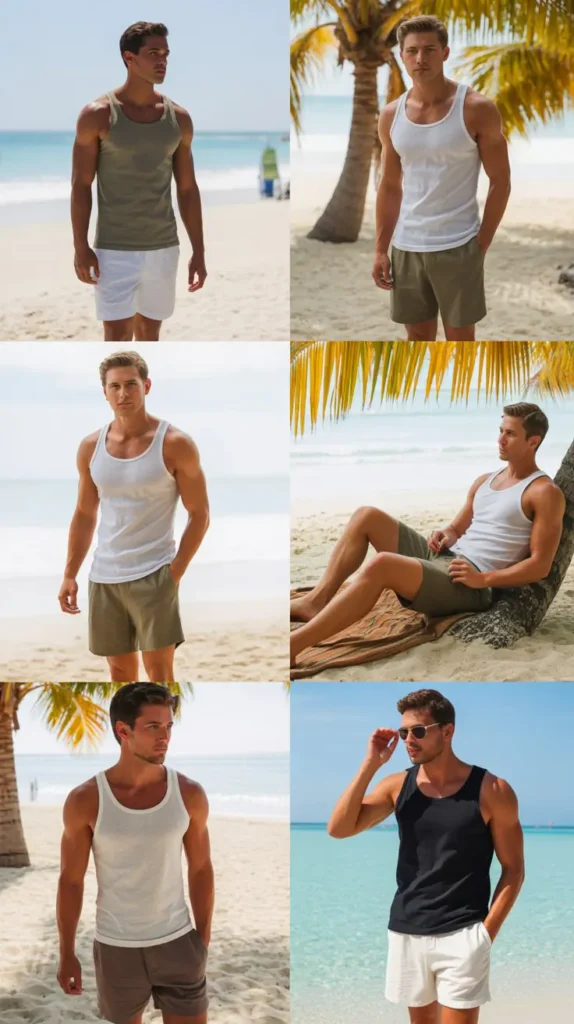  Tank Top with Relaxed Fit Shorts