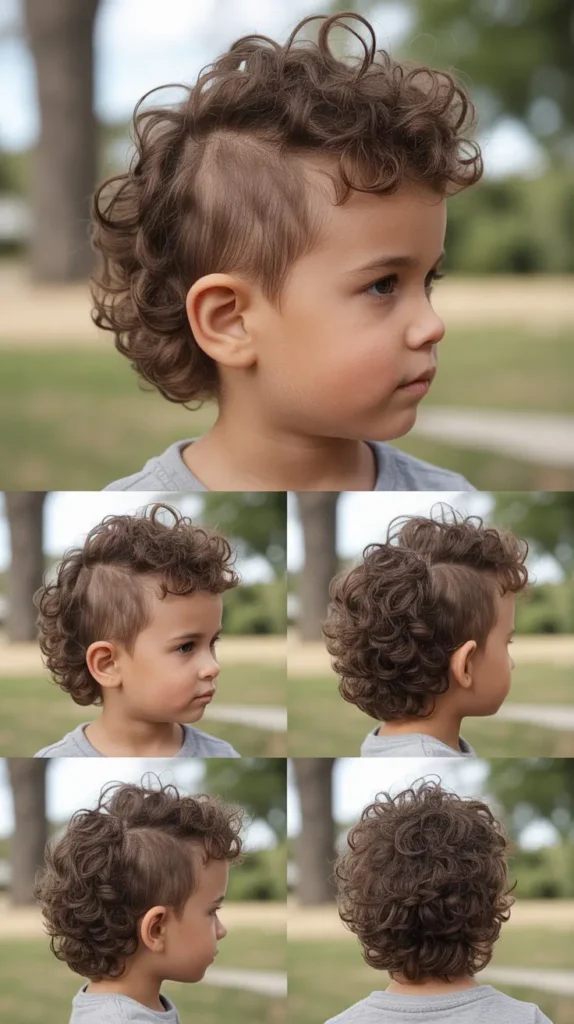 Messy Curly Faux Hawk