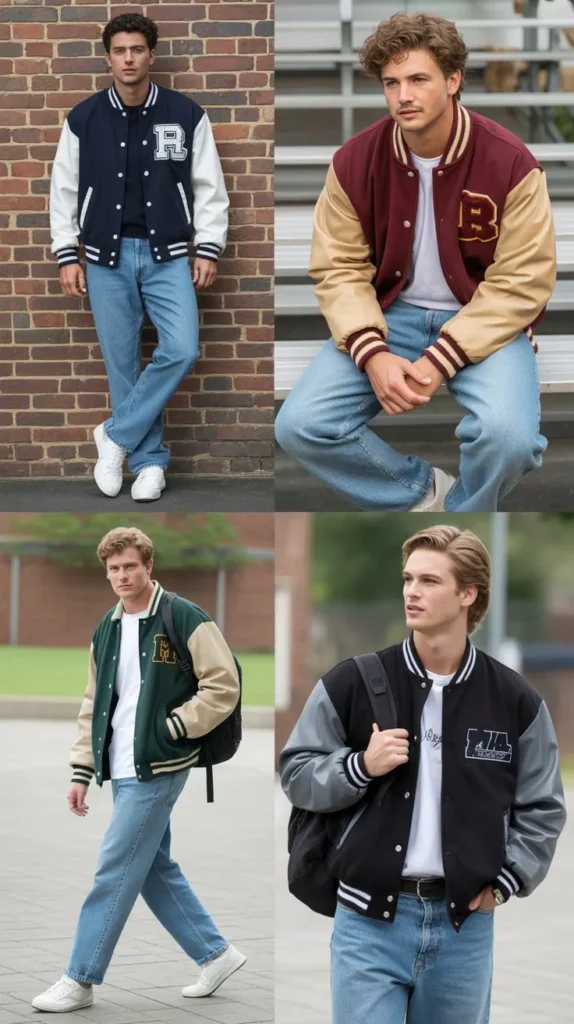  Vintage Varsity Jacket Look