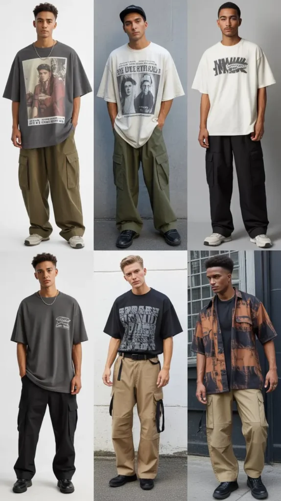  Graphic Tee with Cargo Pants