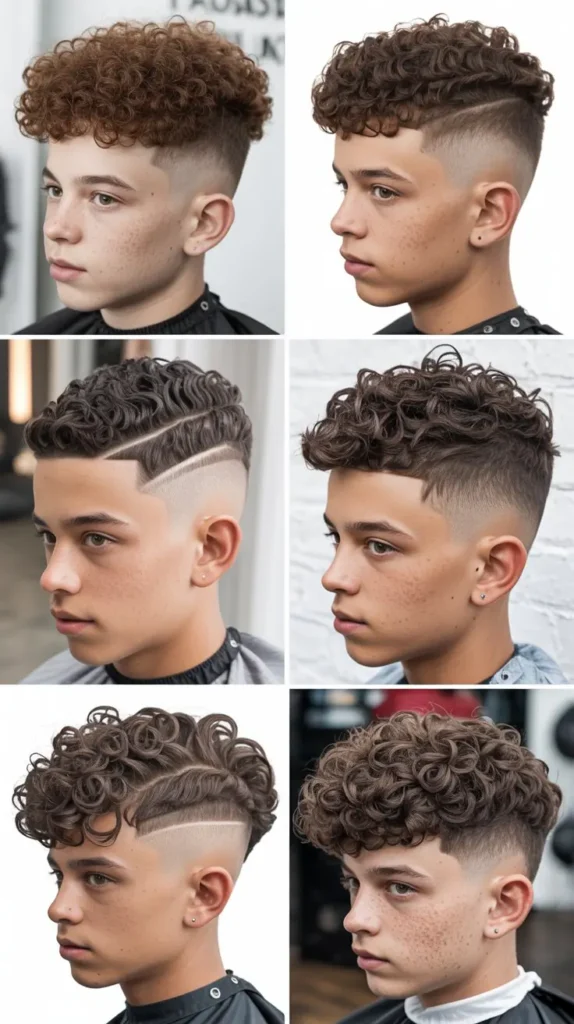 Curly Top Fade