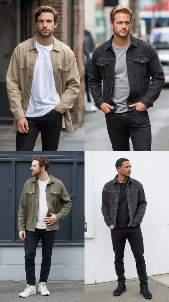  Overshirt with Basic Tee