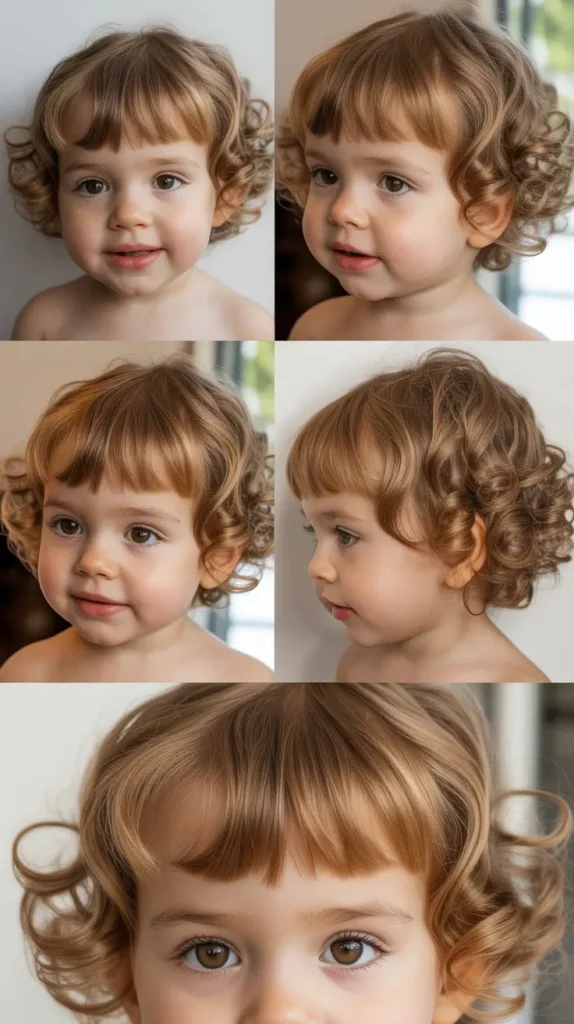 . Curly Fringe Style