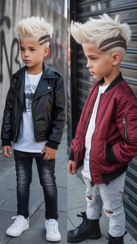 Platinum Blonde Faux Hawk Statement