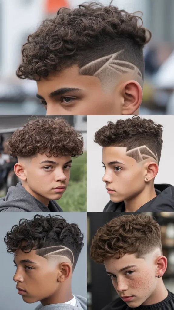 Curly High Fade