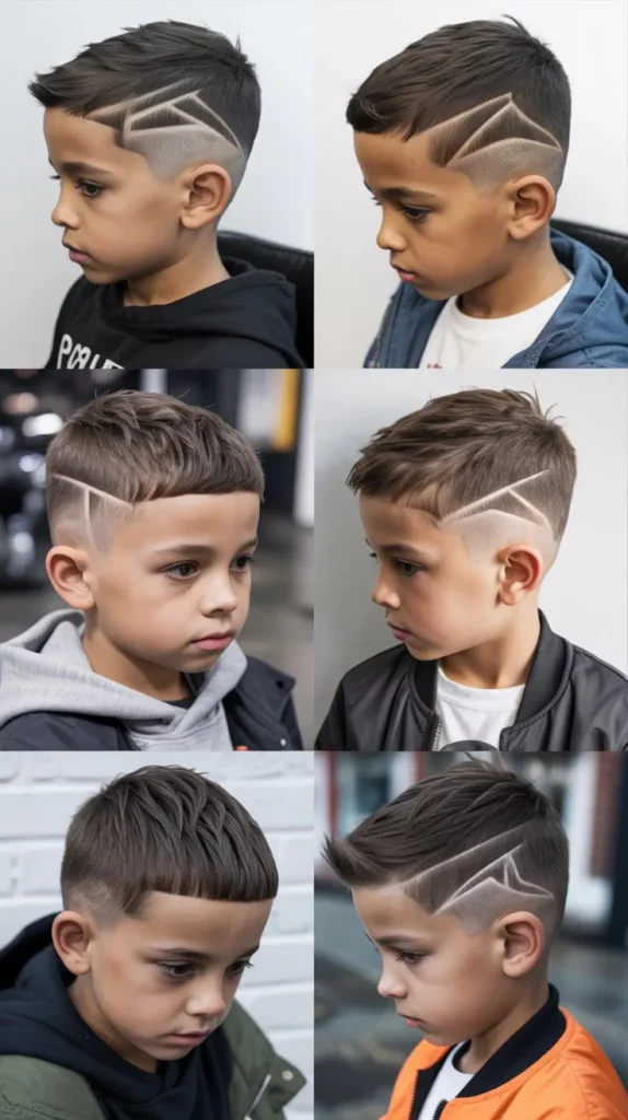 Short Fade with Line Design