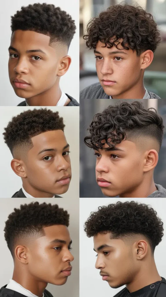 Taper Fade with Curls