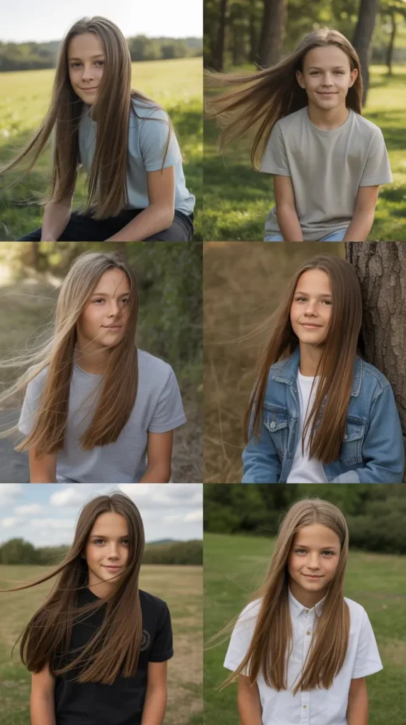 Straight Hair Natural Long Flow Style