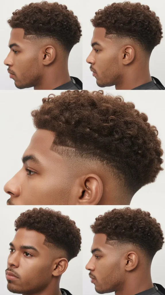  Curly Afro Fade Blend