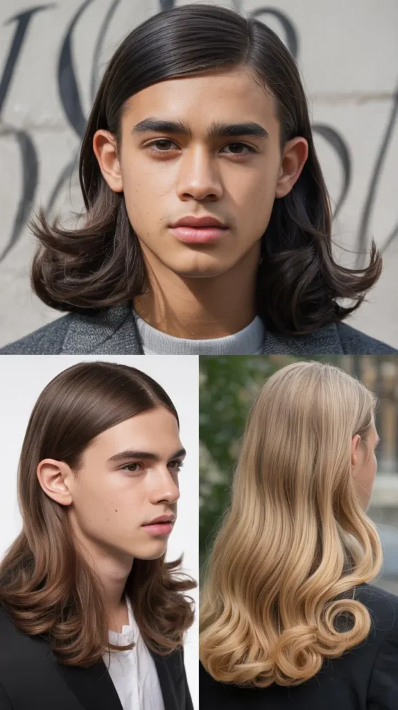  Straight Hair with Soft Curl Ends