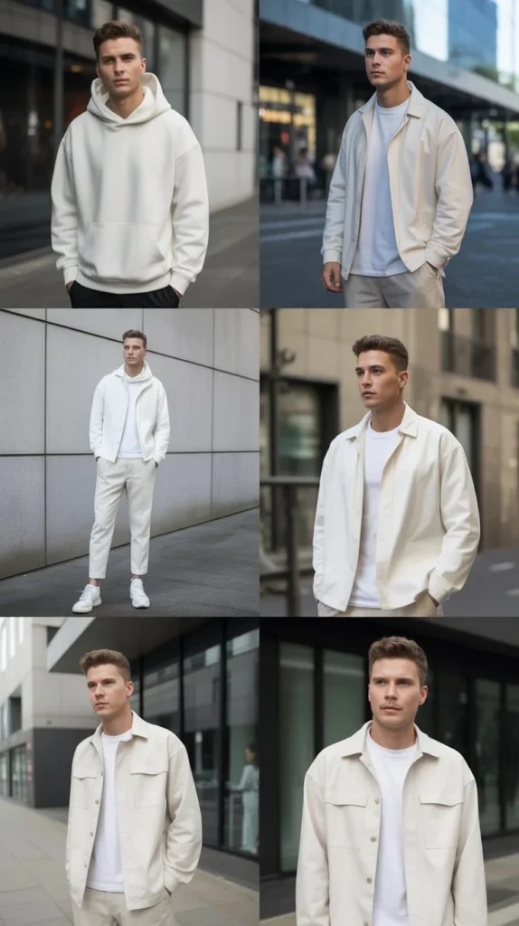 Minimalist White Streetwear Look