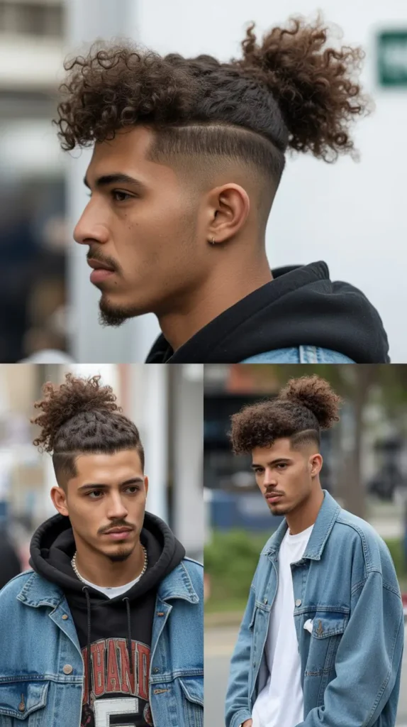  Curly Top Knot
