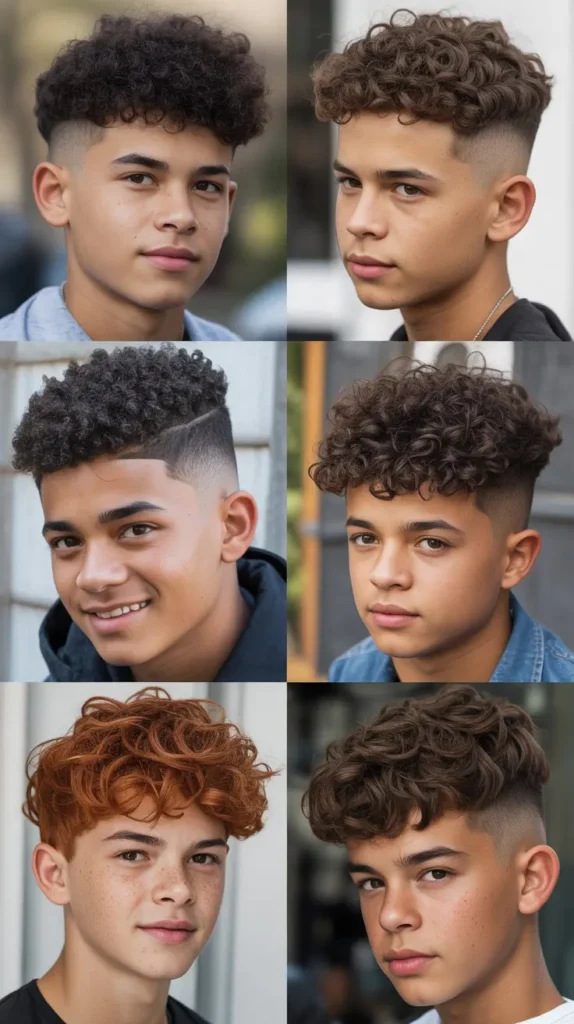 Curly Top Fade