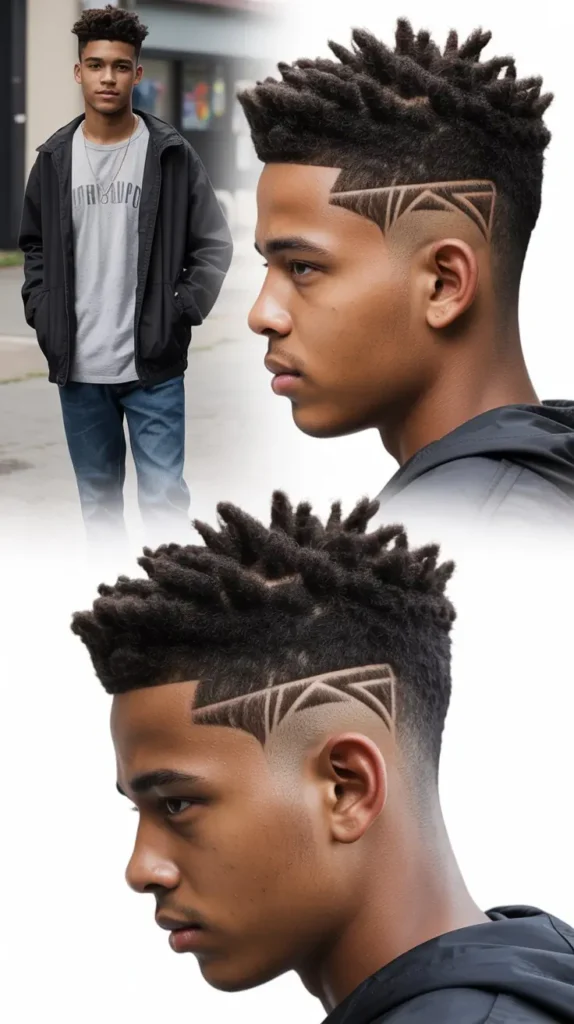 Temple Fade with Design