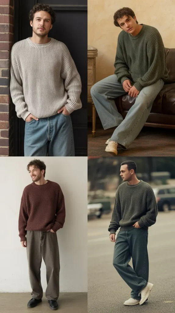 Retro Knit Sweater Style