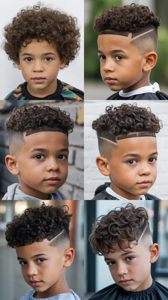  Curly Top Fade