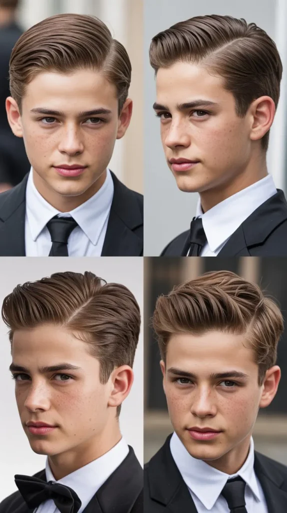  Slicked Back Straight Hair