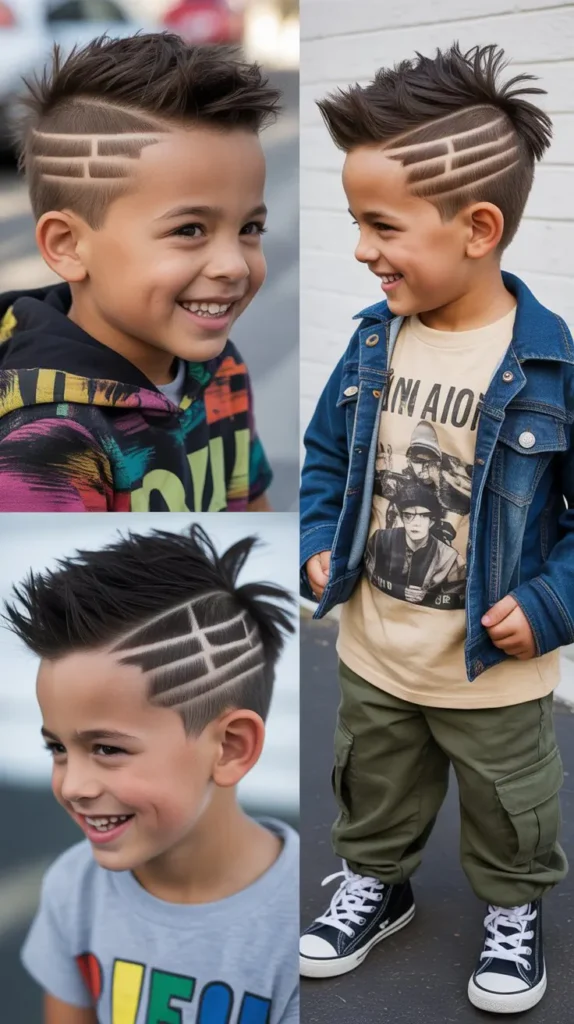26. Faux Hawk with Mixed Pattern Lines
