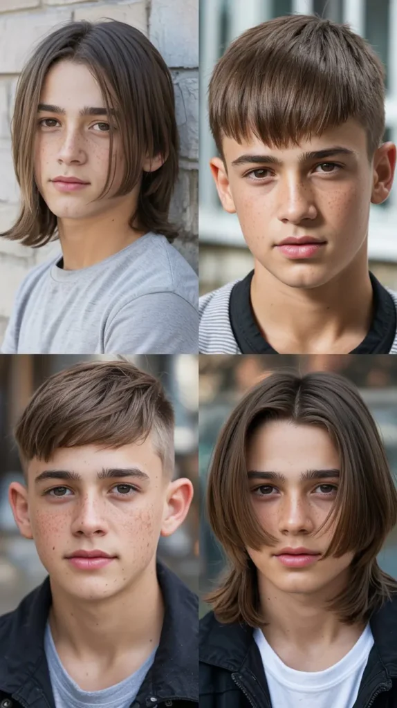 Straight Hair with Center Layered Cut