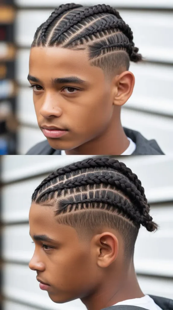  Braided Crown with Fade