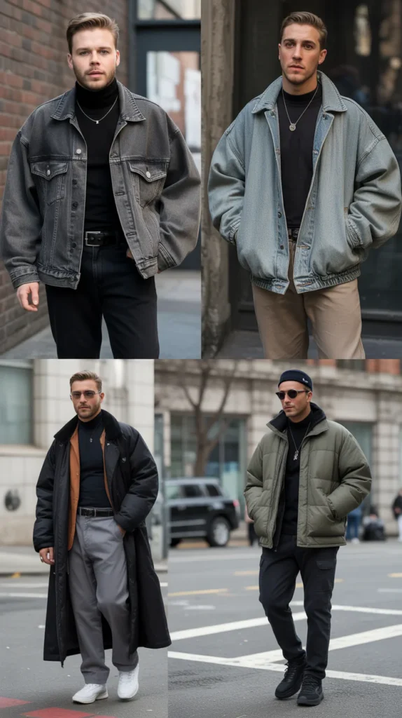 Turtleneck With Streetwear Layers