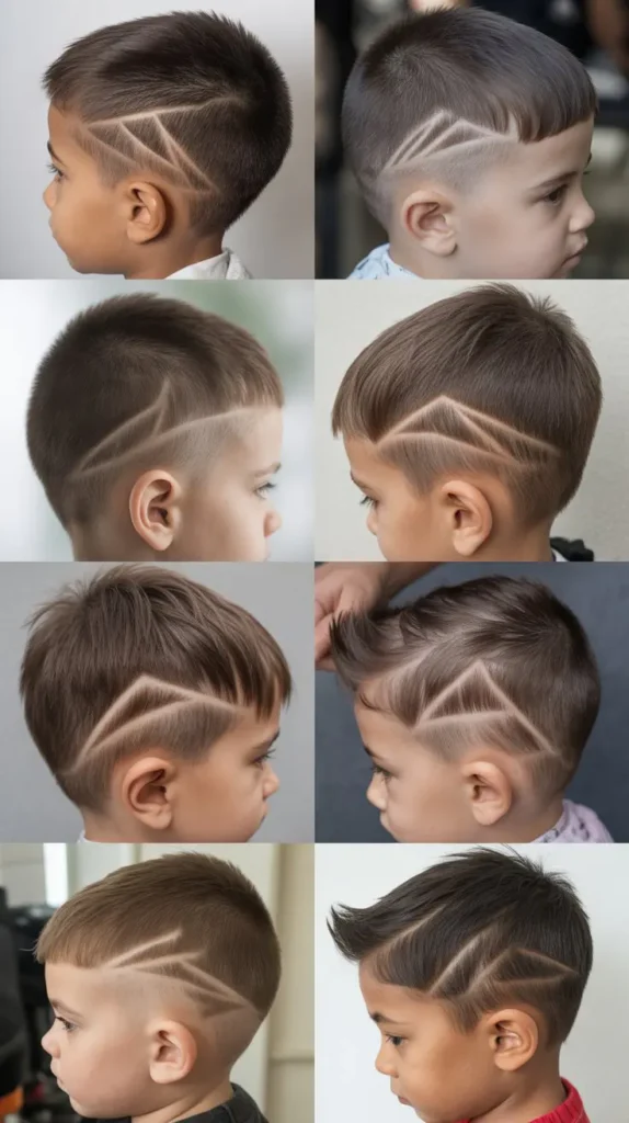 26 Kids Boys Faux Hawk With Lines