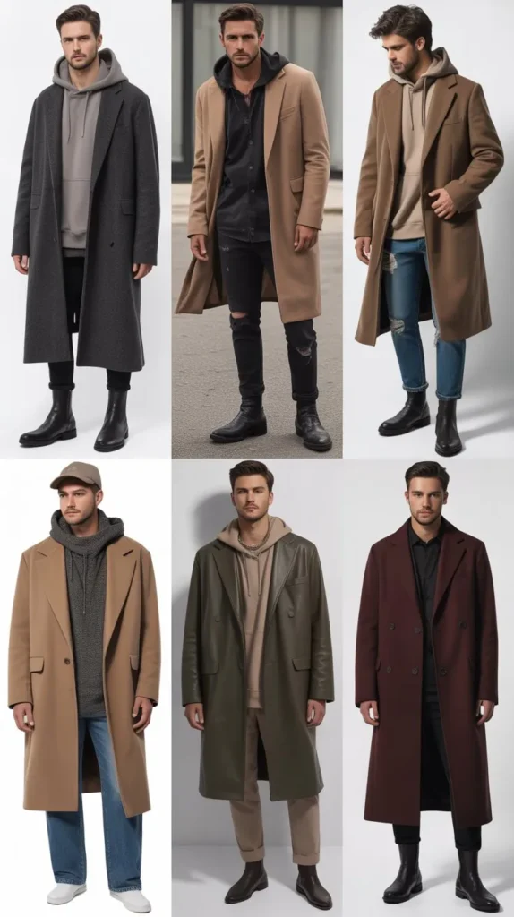 . Hoodie with Long Coat