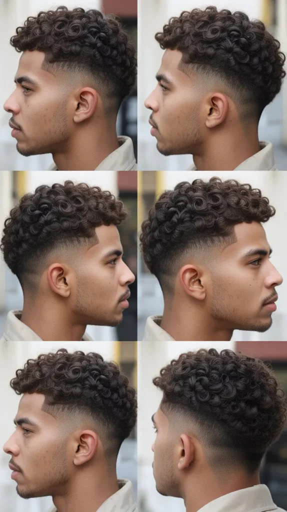Curly Taper Fade