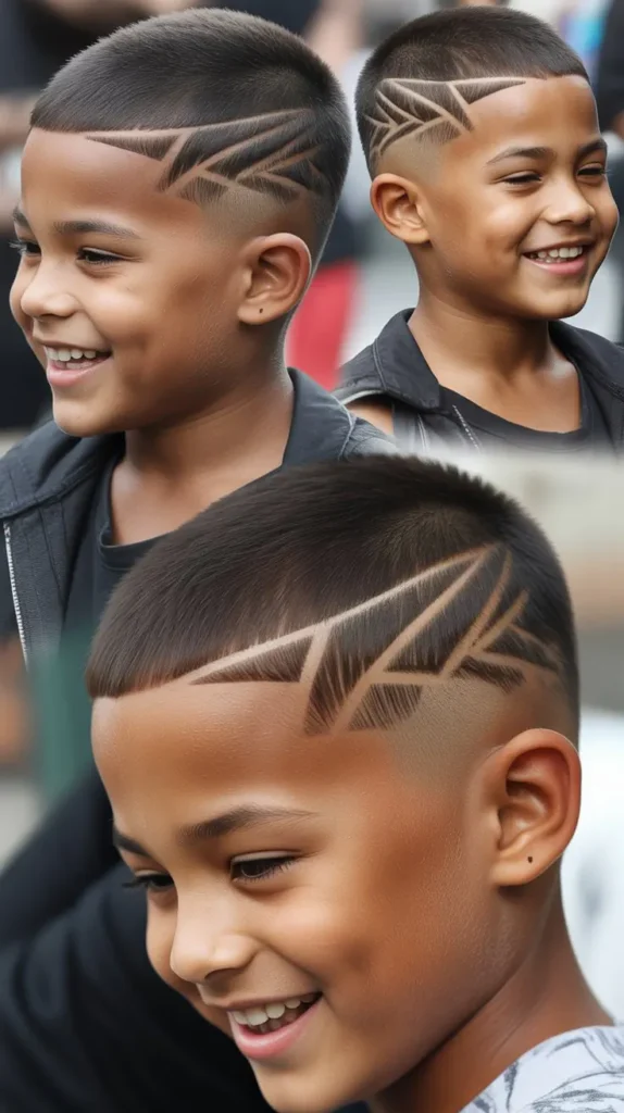 12. The High Fade with Line Design