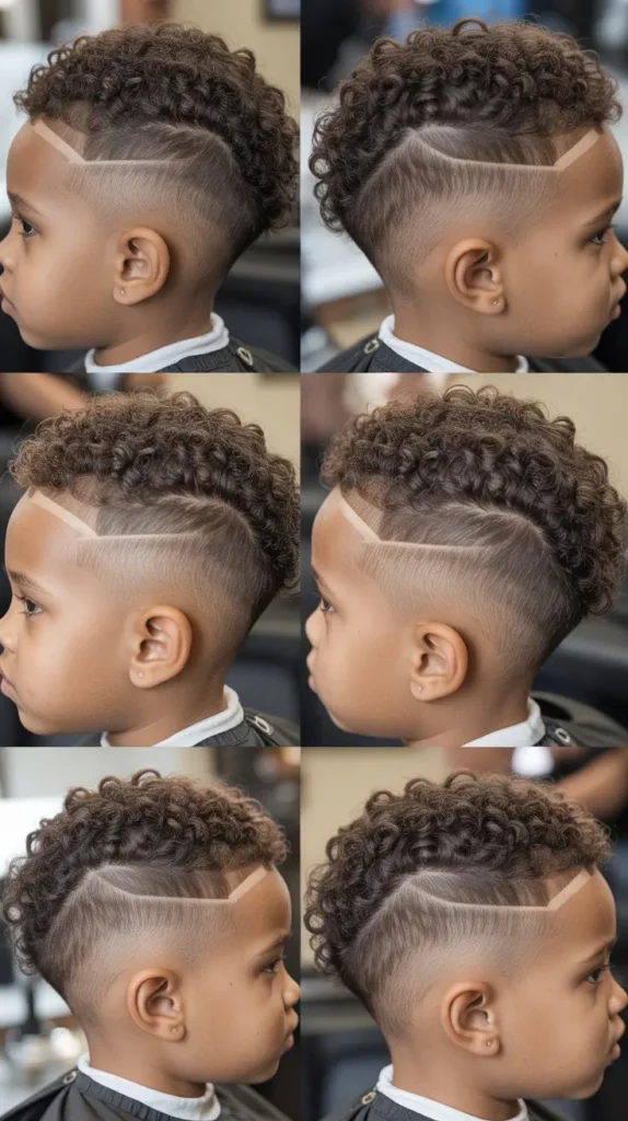 Short Curly Mohawk Trim