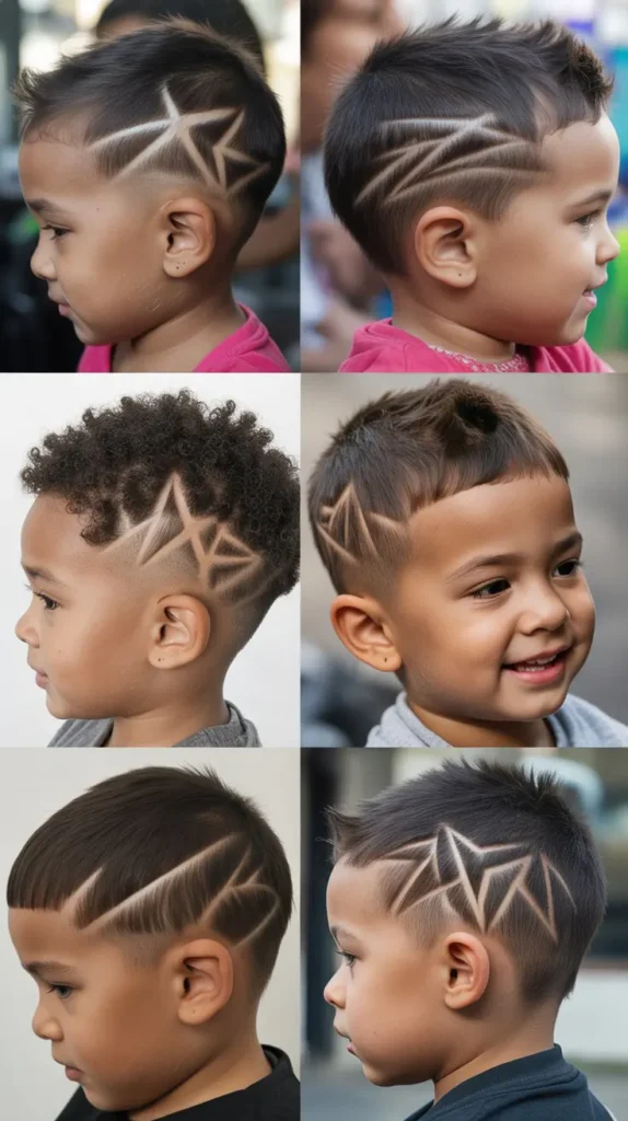 Skin Fade Faux Hawk with Razor Line Detail