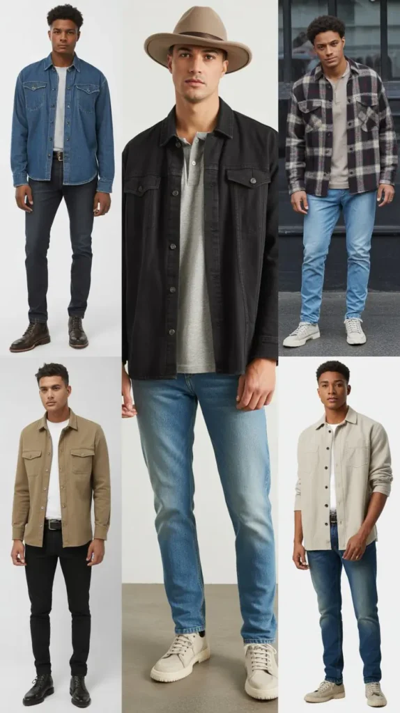 Overshirt with Slim Jeans