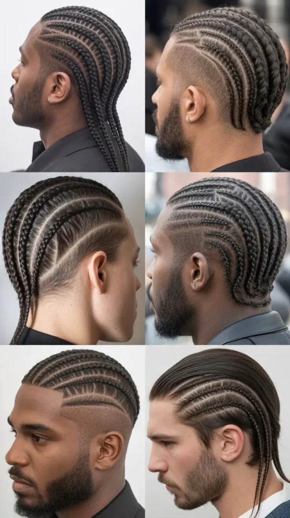 Two Layer Cornrow Fade