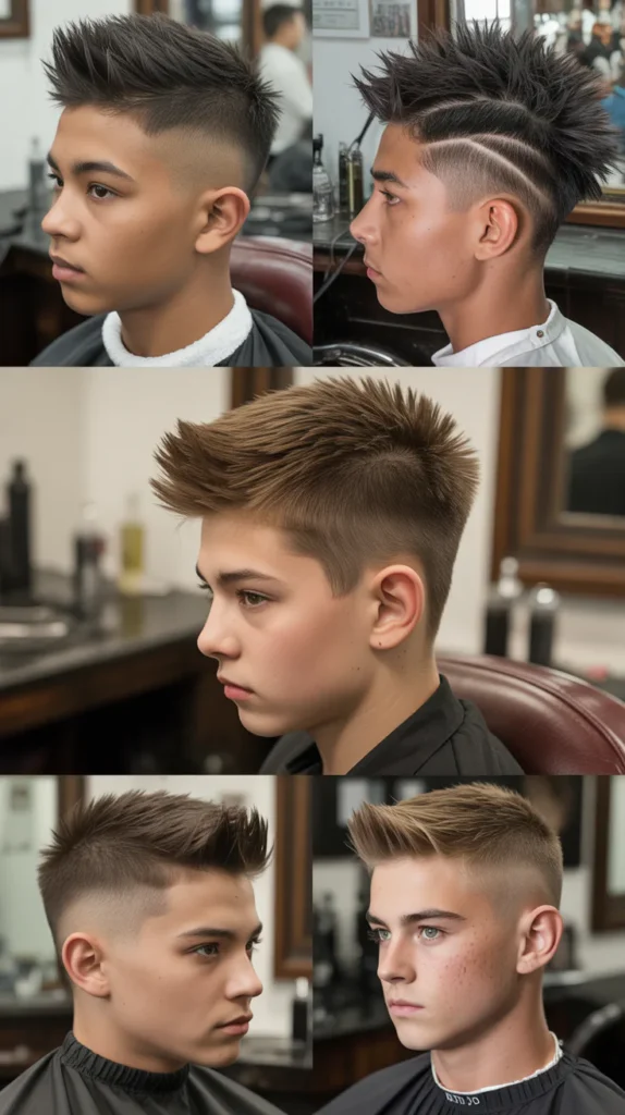 High Fade with Spiky Top
