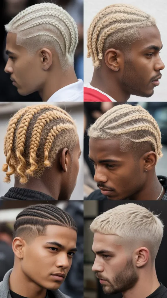 Blonde Cornrow Fade