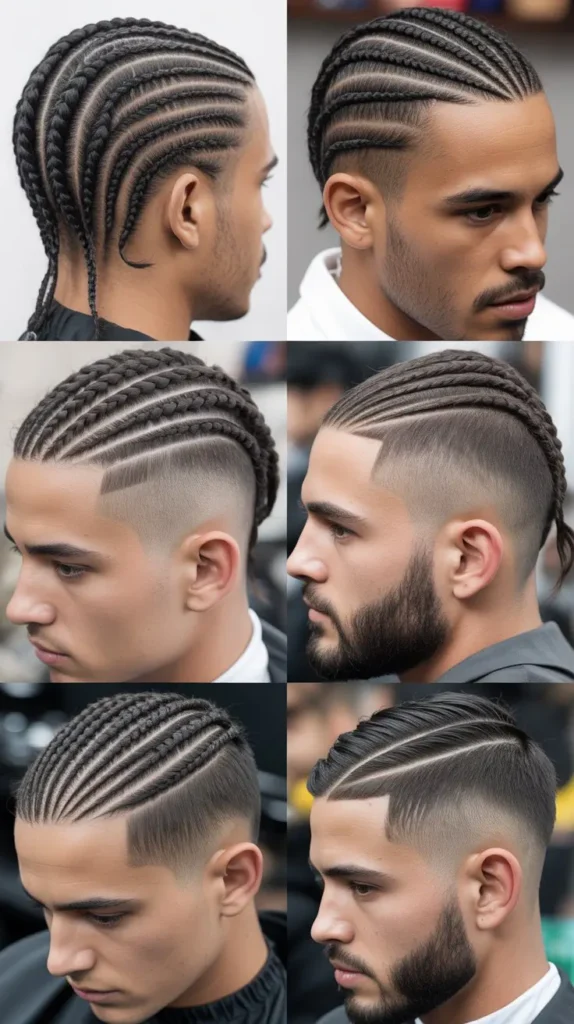 Short Cornrow Fade