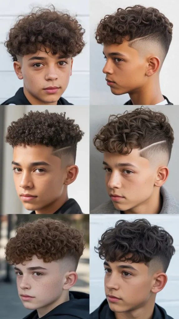 Curly Top Fade