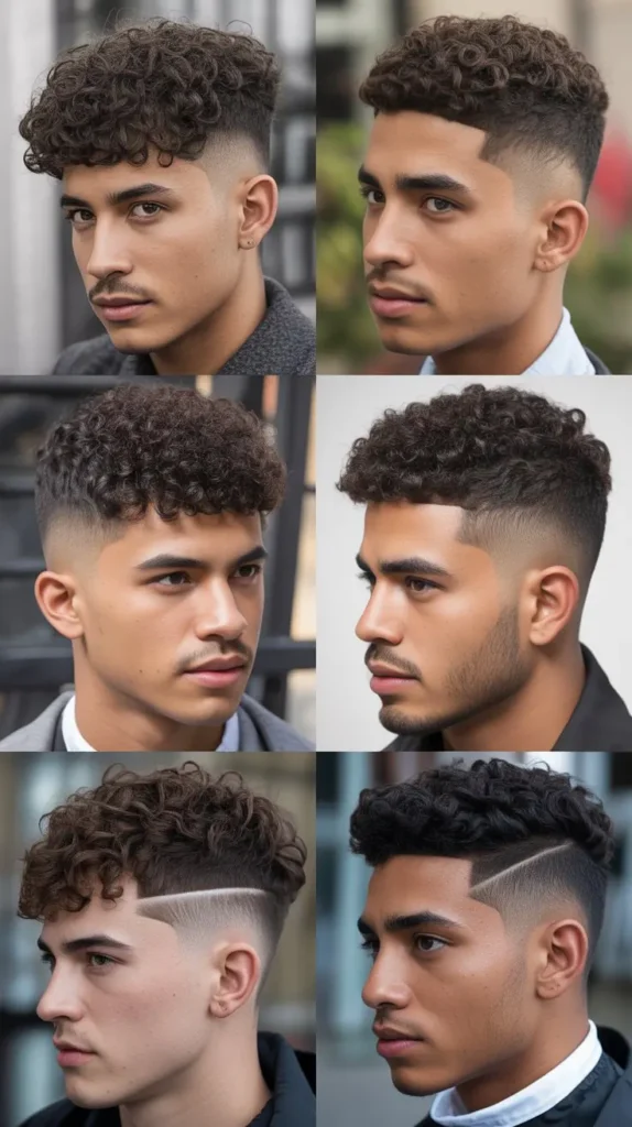 Curly Top Fade