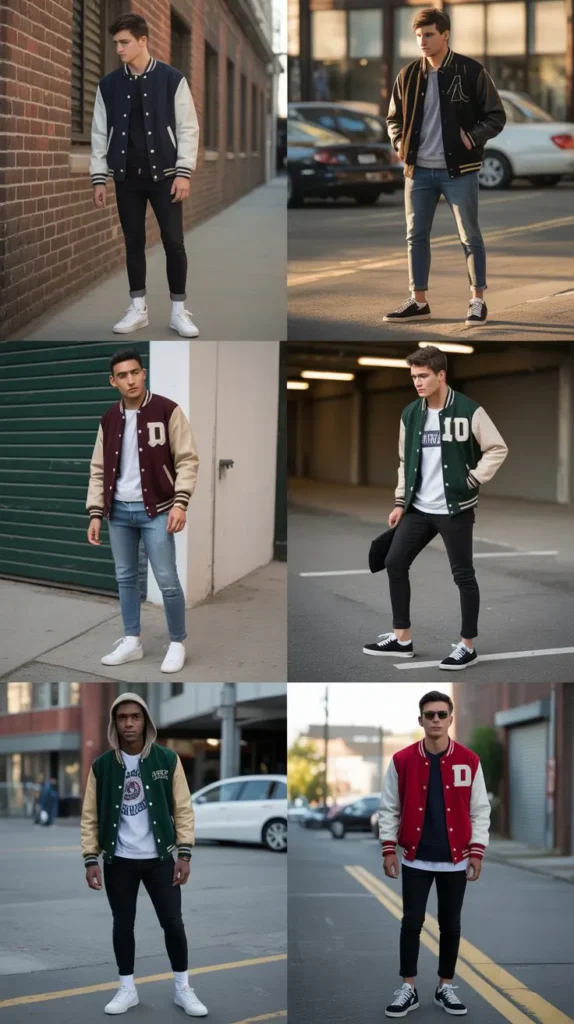 Varsity Jacket with Sneakers