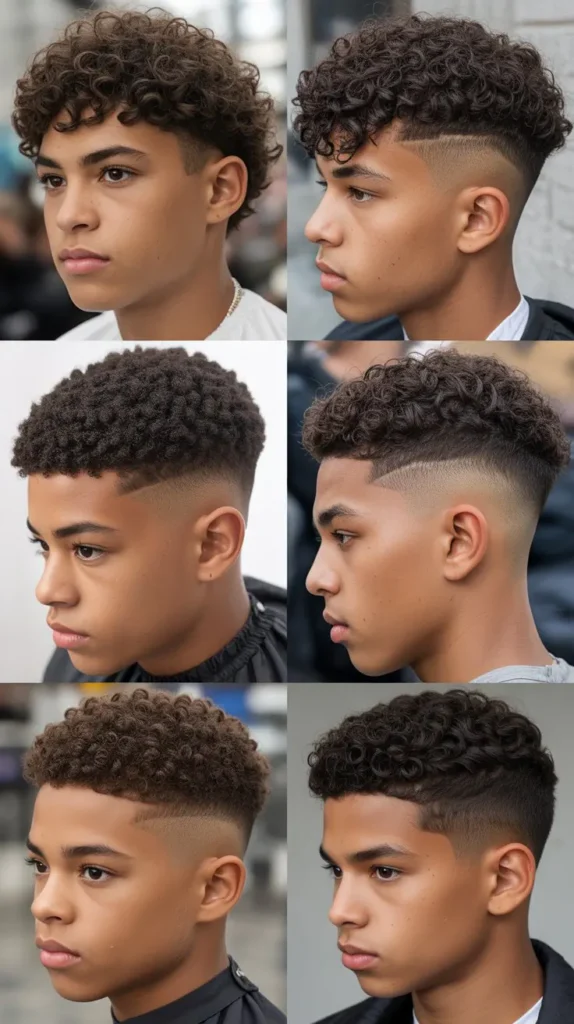 Curly Top Fade