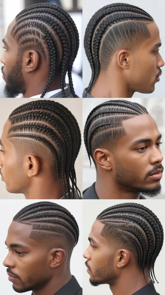  Four Cornrow Fade