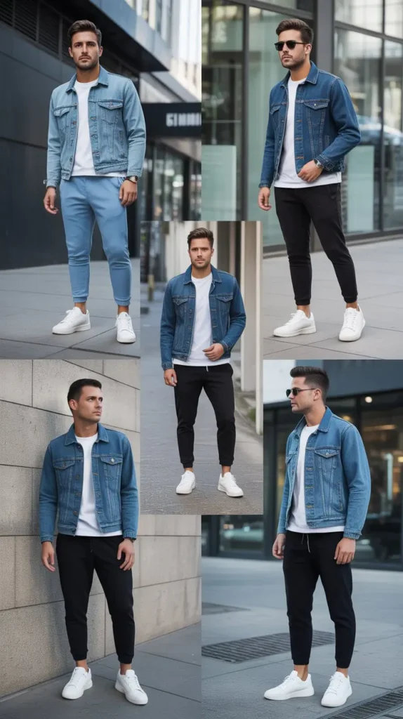 Denim Jacket with Joggers